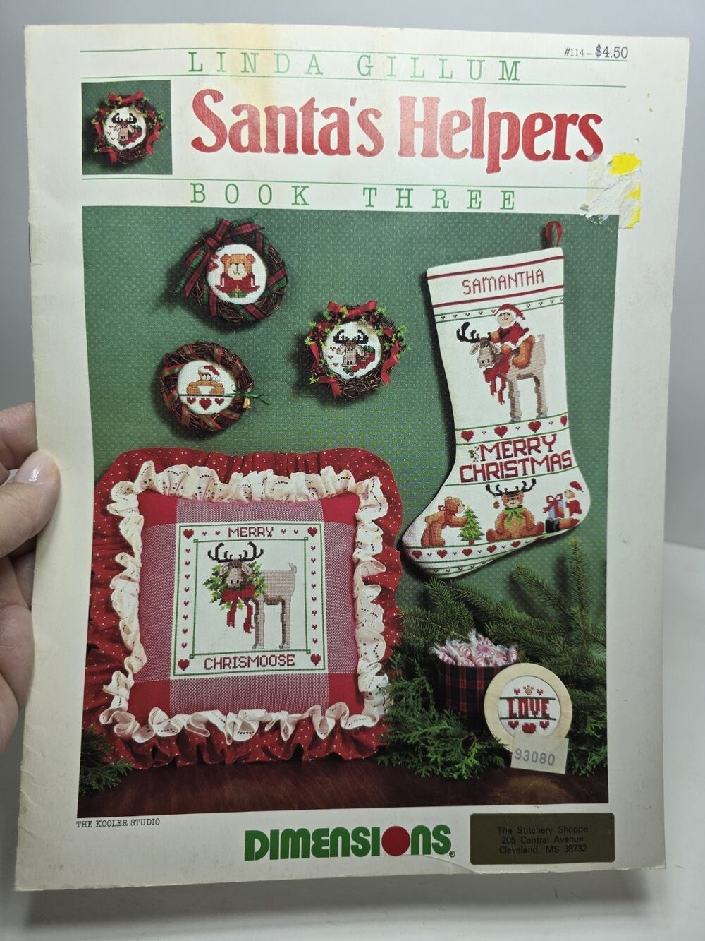 Dimensions - Santa's Helpers Book Three - Cross Stitch Pattern Santa Reindeer